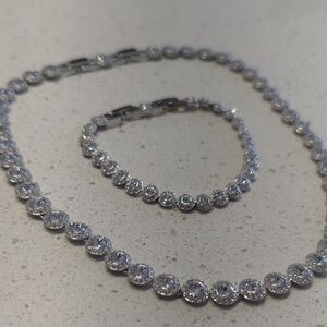 Swaroski Tennis Necklace & Bracelet Set